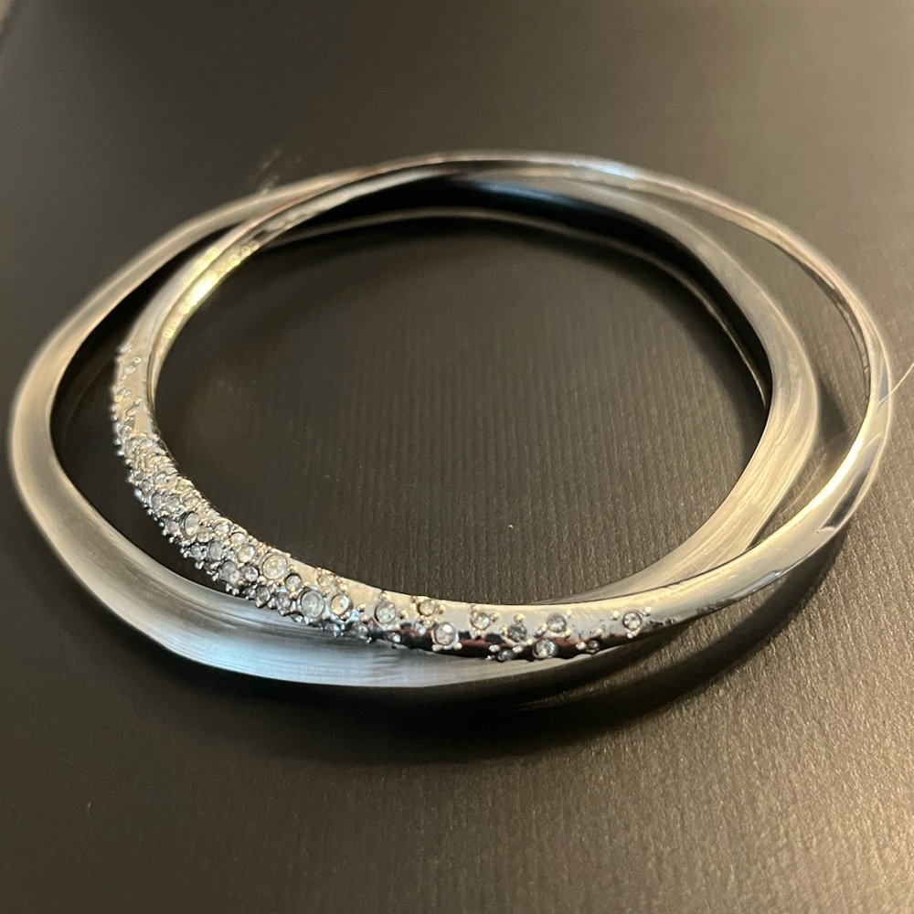 Alexis Bittar Stack Bangle Set Silver/White
